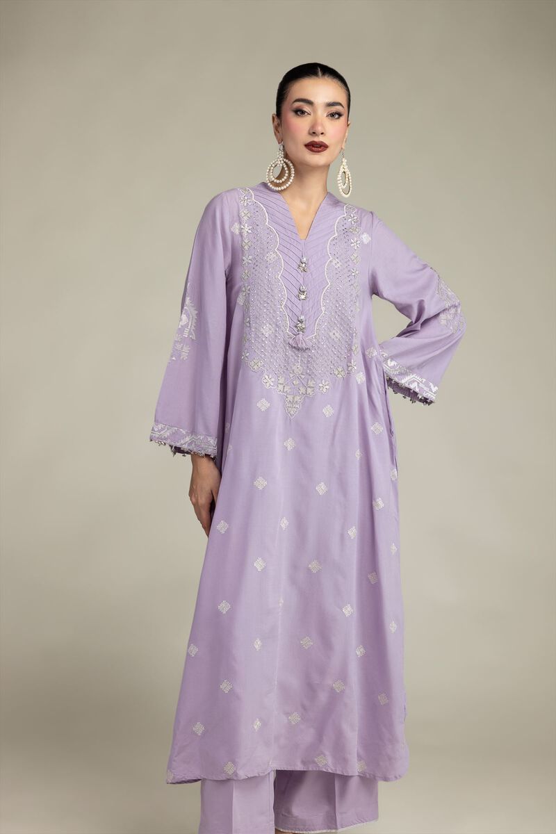 Embroidered | Raw Silk | Long Embroidered Kurta | USD 60.00