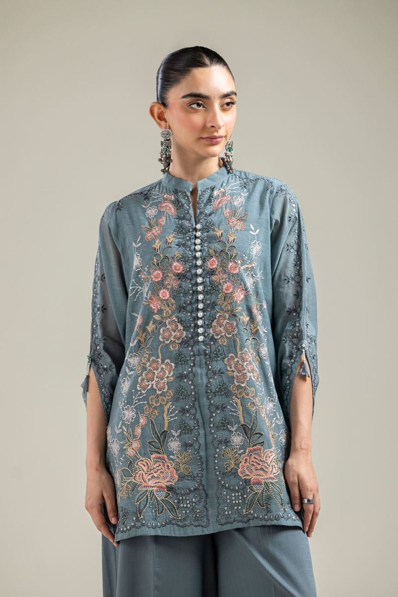Paper Silk | Embroidered Silk Kurta | USD 70.00