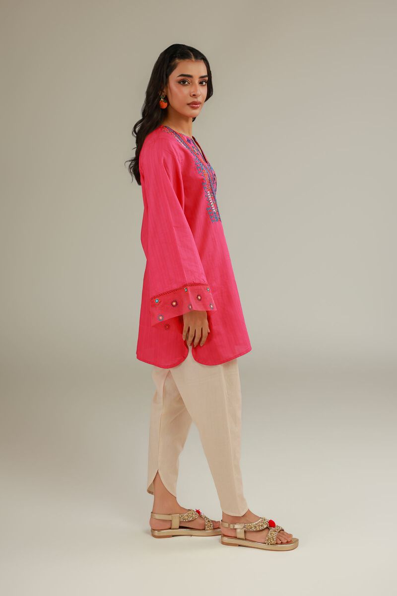 Embroidered | Cotton Dobby | Cotton V-Neck Kurta | USD 35.00
