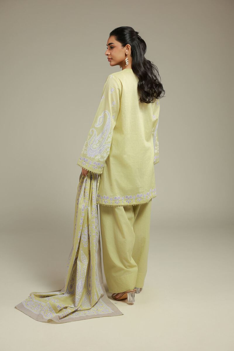 Printed | Cambric | Tailored 3-piece Set | USD 65.00