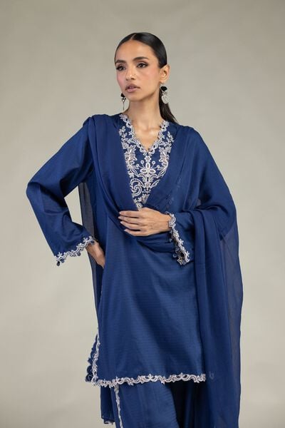 Embroidered | Dobby | Tailored 3-Piece Set | USD 80.00