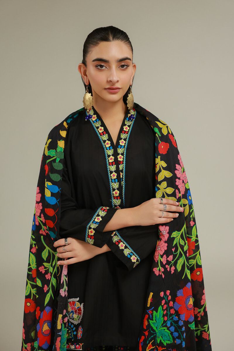 Embroidered | Cotton Net | Dupatta | USD 25.00