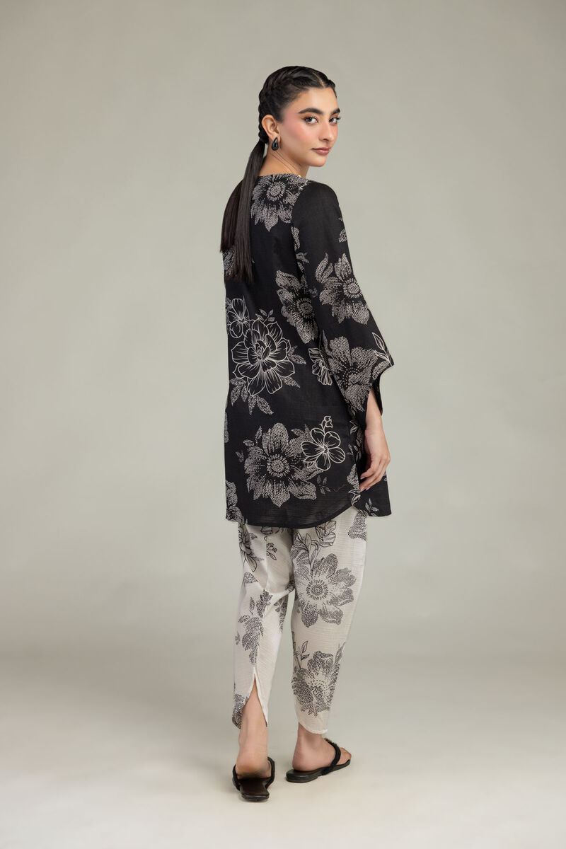 Printed | Cotton Dobby | Black Floral Kurta | USD 30.00