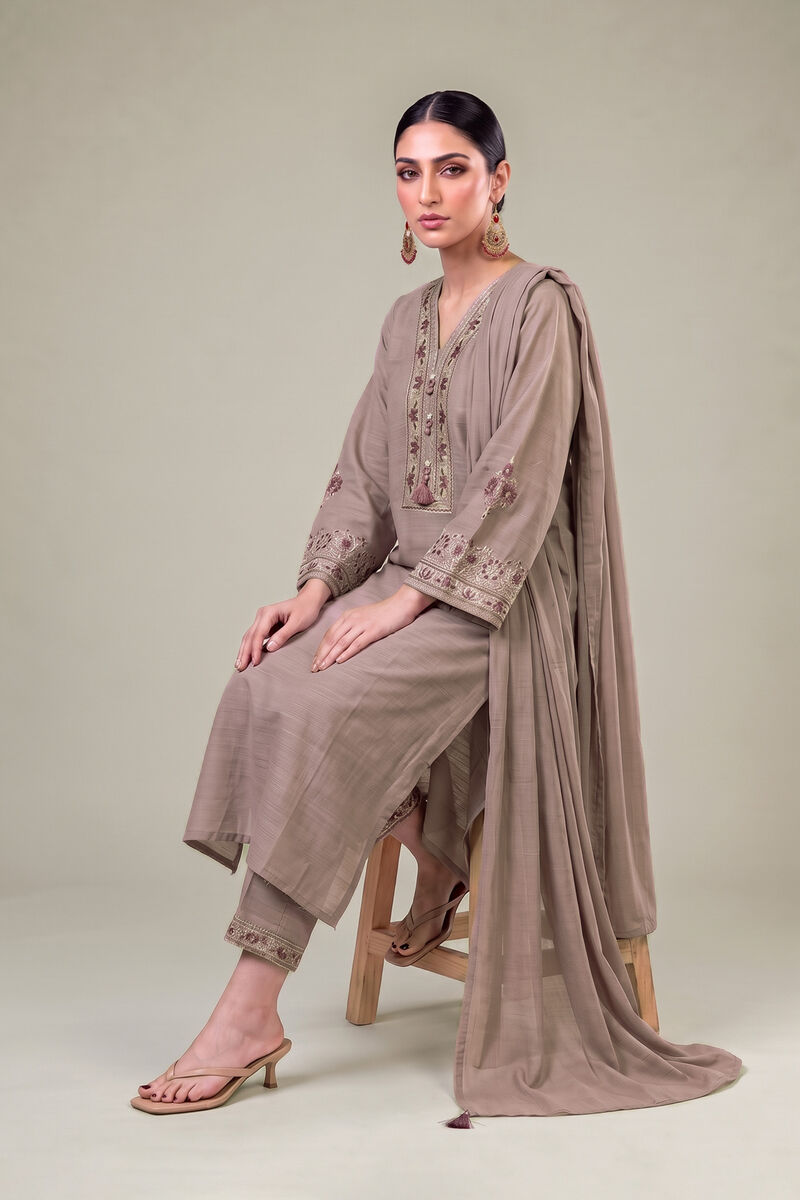 Embroidered | Light Khaddar | Longline Embroidered Kurta | USD 55.00