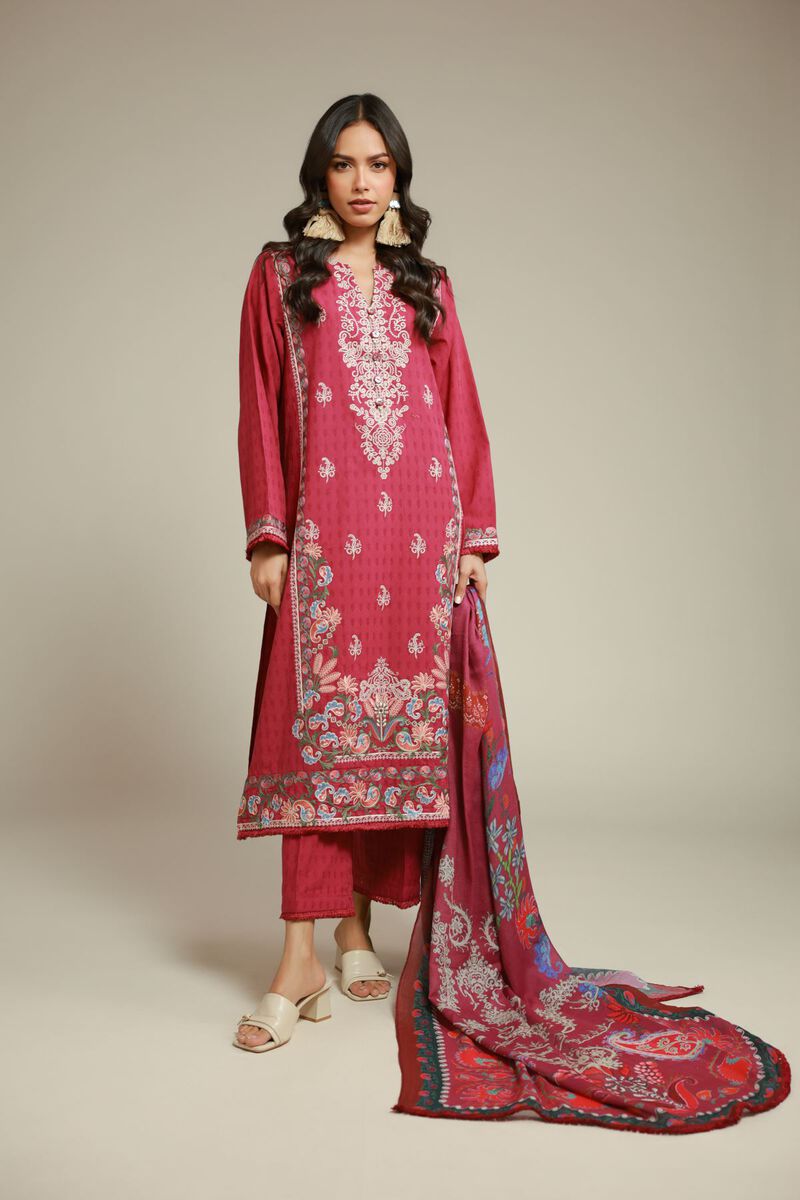 Embroidered | Dobby | Tailored 3-Piece Suit | USD 80.00