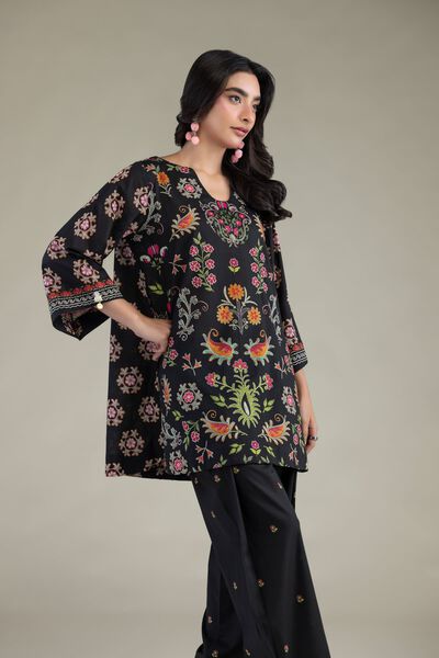 Printed | Cambric | Black Cambric Kurta | USD 35.00