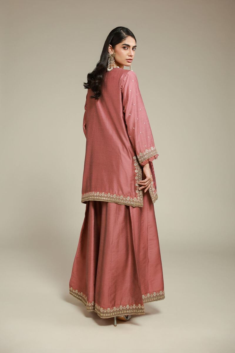 Embroidered | Raw Silk | 2 Piece Co-ord Set | Top and Bottom | USD 85.00