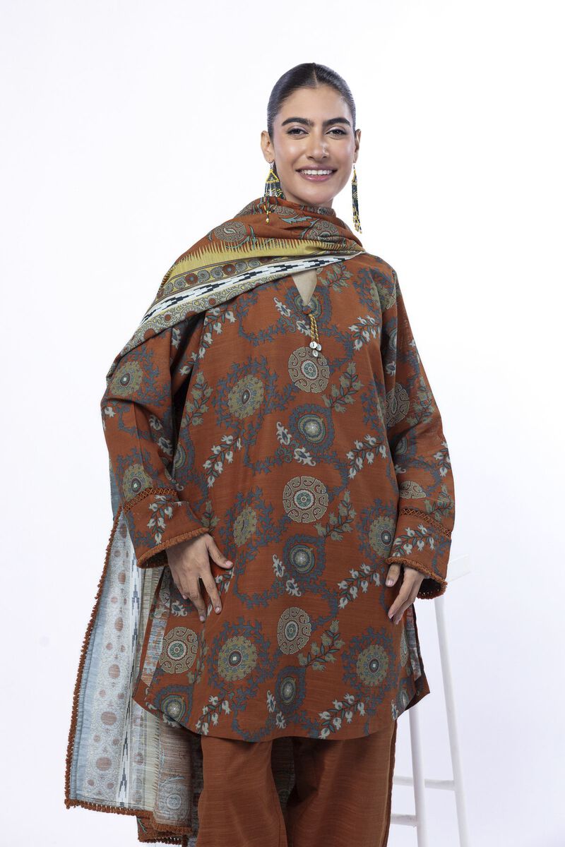 Printed | Light Khaddar | Tailored 3 Piece | USD 22.50