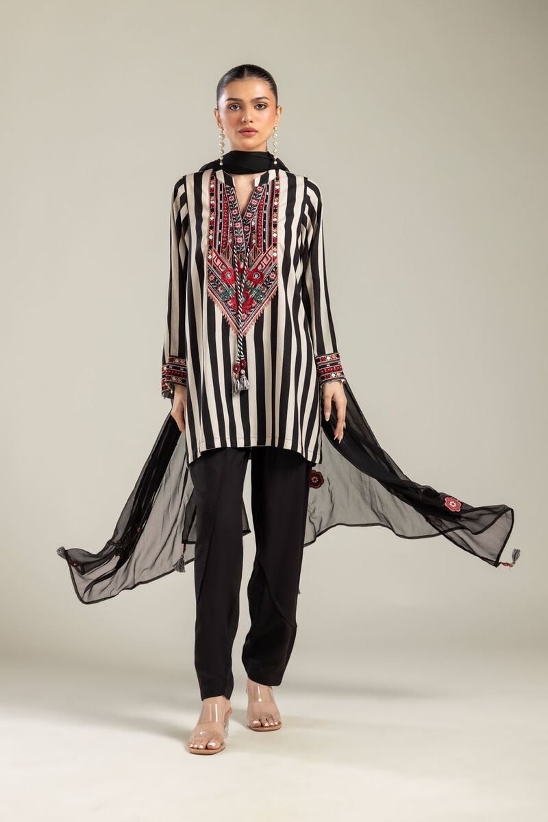 Embroidered | Chiffon | Black Chiffon Dupatta | null