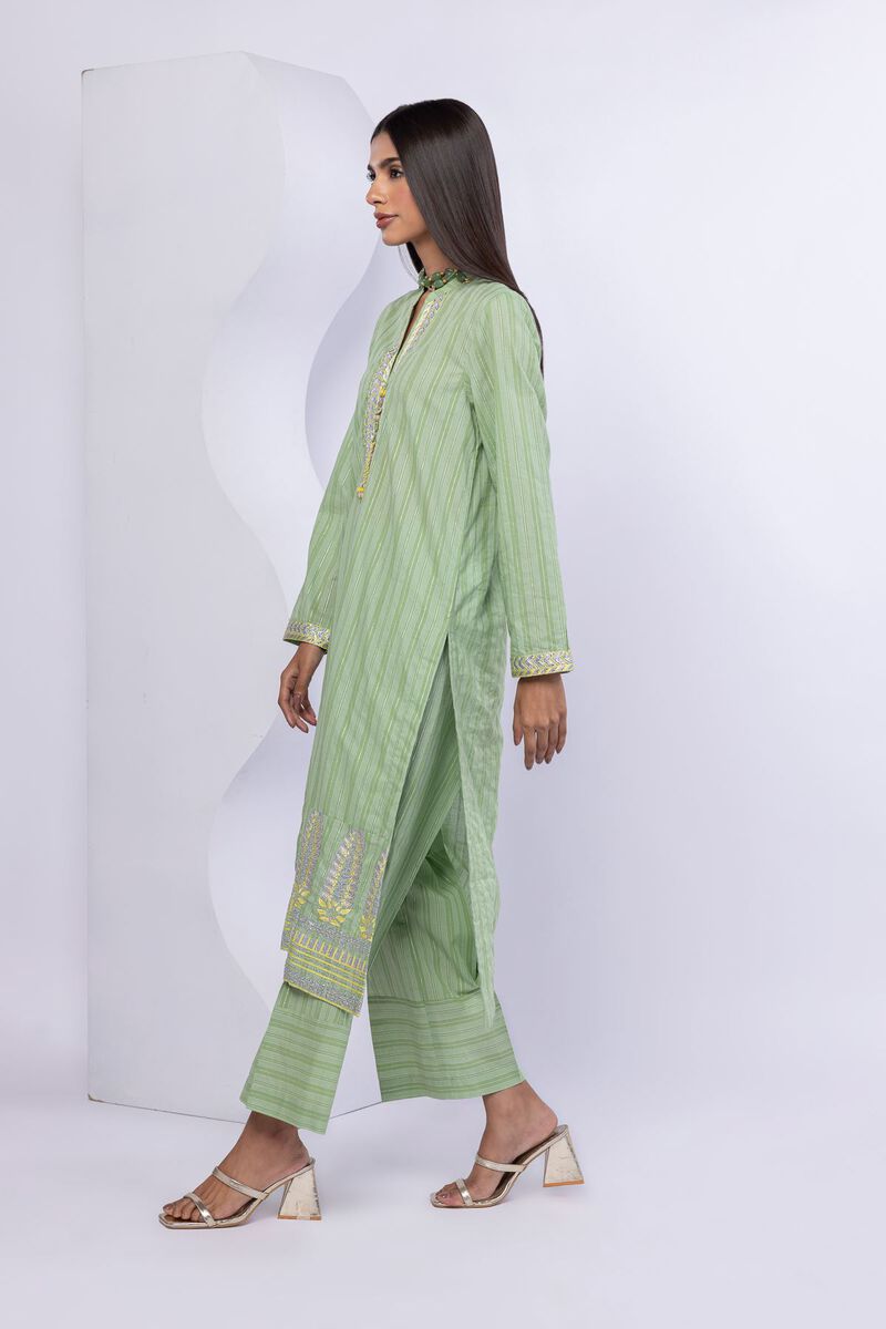 Embroidered | Lurex Stripes | Kurta | USD 20.00