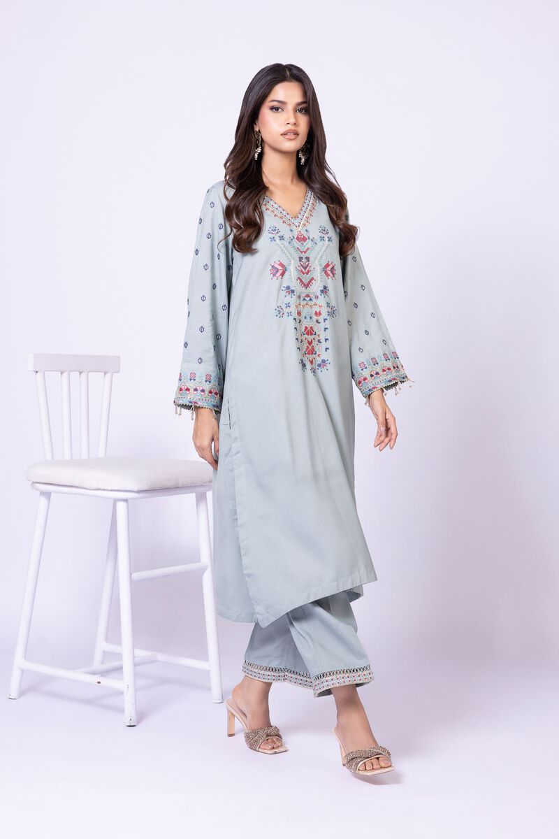 Embroidered | Viscose Oak Silk | Pants | USD 25.00