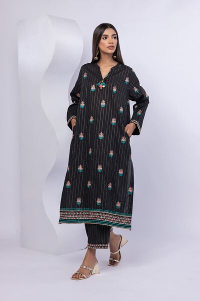 Embroidered | Lurex Stripes | Pants | USD 5.40