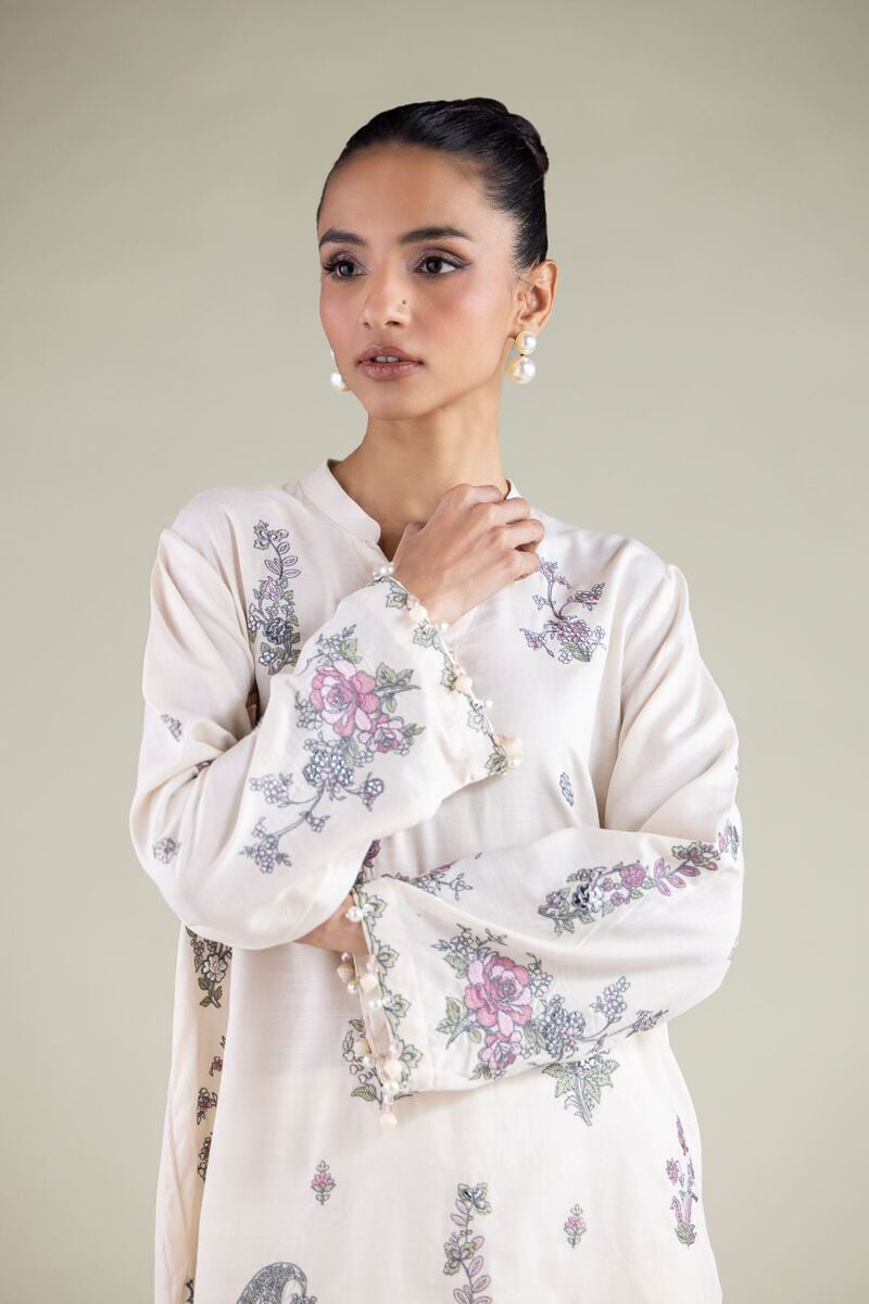 Embroidered | Raw Silk | Kurta | USD 65.00