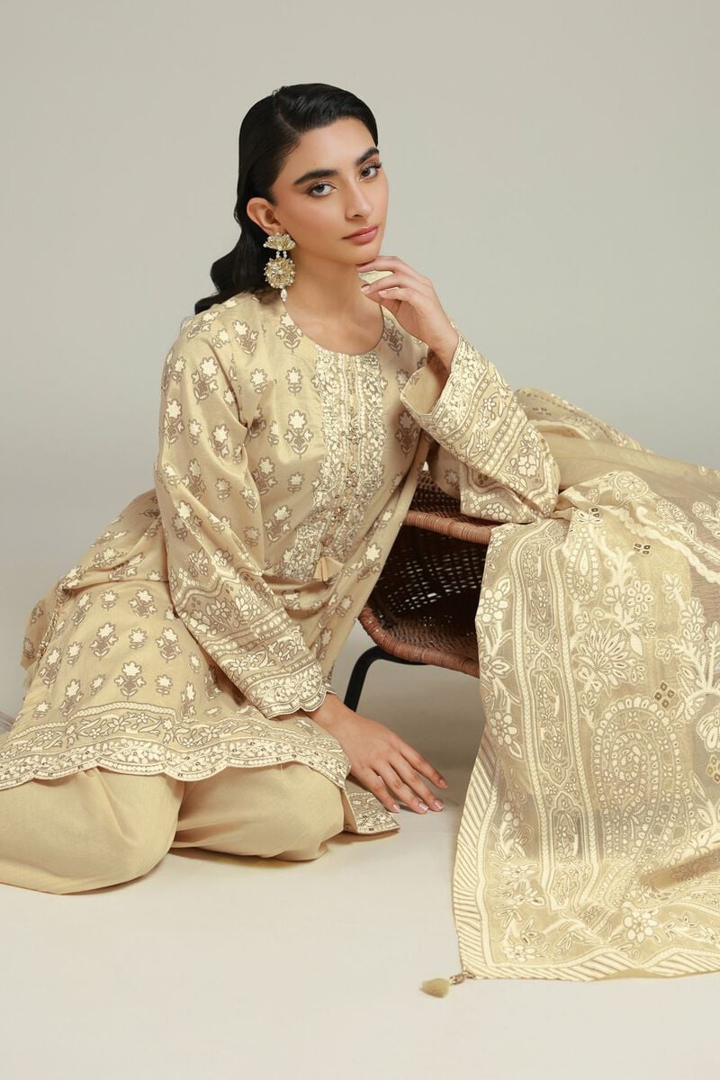 Embroidered | Cambric | Cambric 3-Piece Suit | USD 85.00