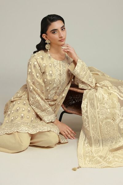 Embroidered | Cambric | Cambric 3-Piece Suit | USD 85.00