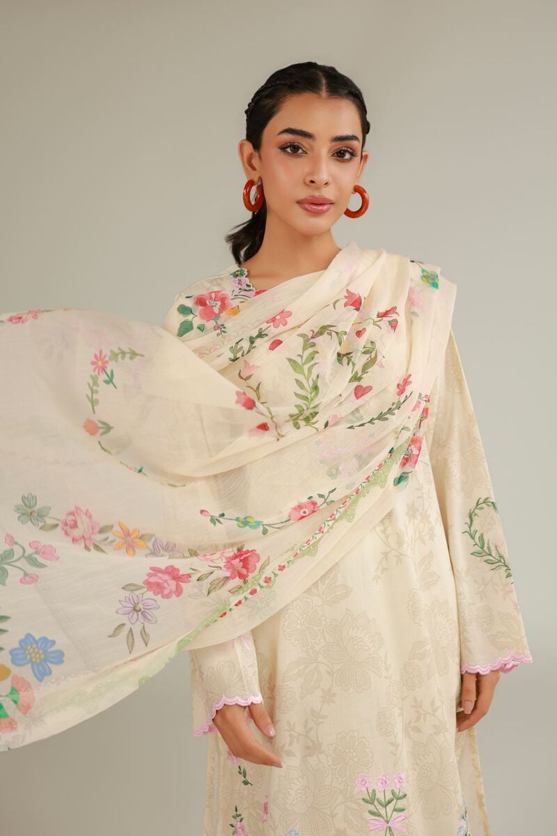 Embroidered | Cambric | Floral Tailored 3-piece | USD 75.00