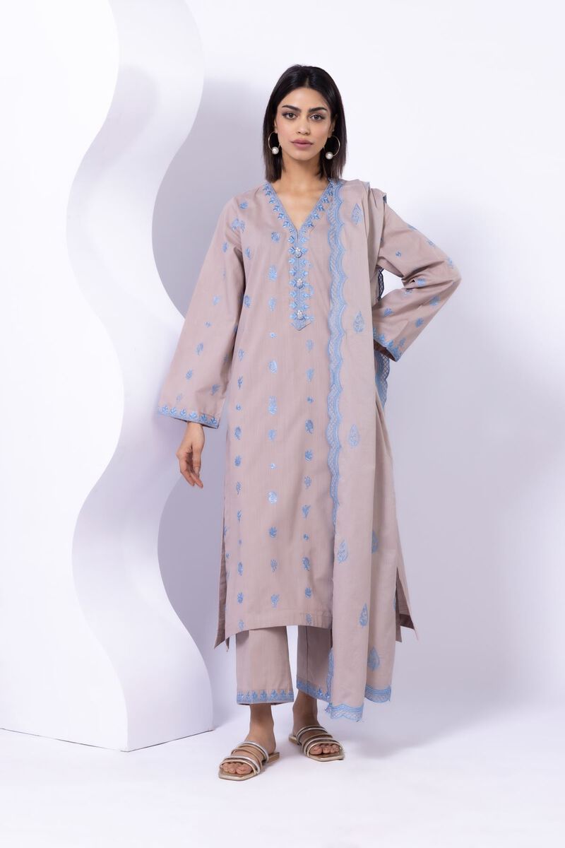 Embroidered | Crosshatch Poplin | Kurta | USD 10.50