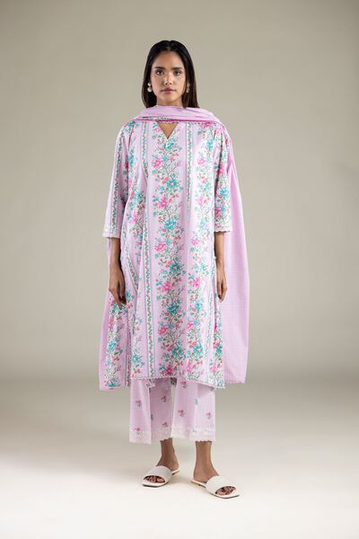 Embroidered | Textured Cotton | Pants | USD 25.00