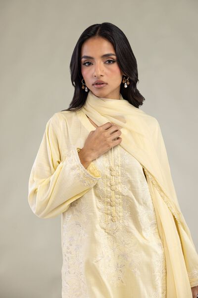 Embroidered | Dobby | Tailored 3-Piece Set | USD 80.00