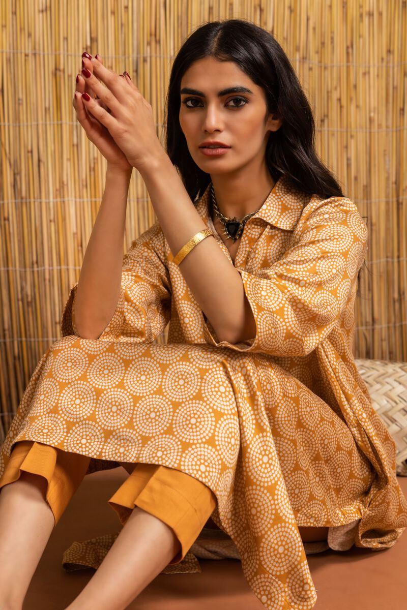 Contemporary Kameez, MUSTARD, hi-res image number null