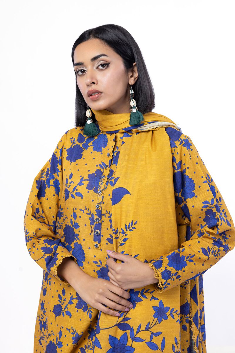 Printed | Textured Cotton | Tailored 3 Piece | USD 45.00
