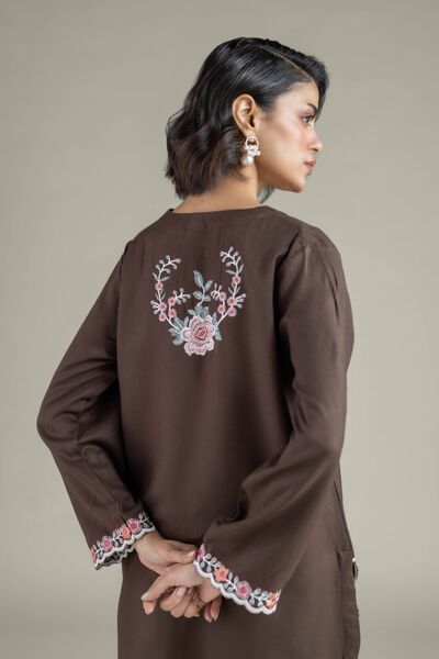 Embroidered | Heavy Blended Viscose | Short Floral Kurta | USD 40.00