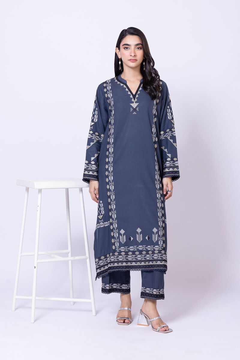 Embroidered | Dull Raw Silk | Pants | USD 7.50