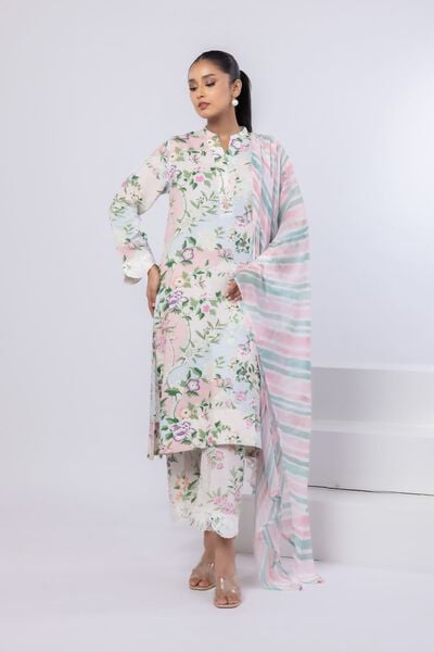 Embroidered | Dull Raw Silk | Pants | USD 23.00