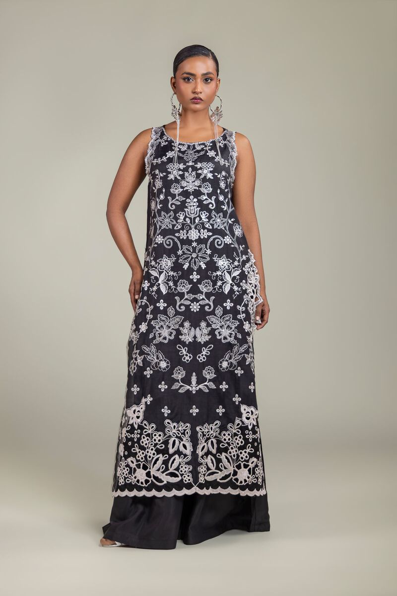 Raw Silk | Black Co-ord Set | USD 125.00