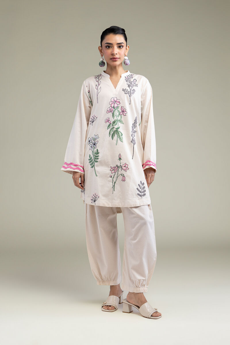 Embroidered | Cotton Dobby | Floral Cotton Kurta | USD 12.00