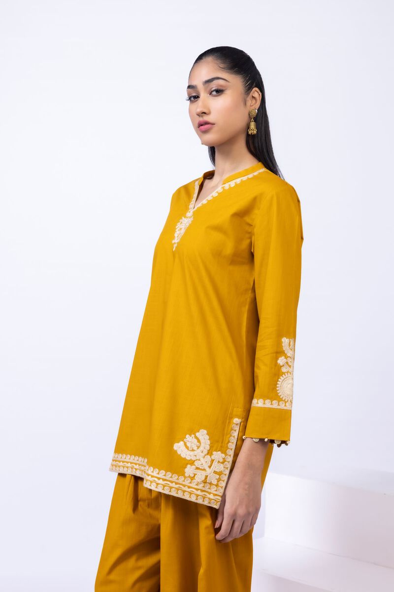 Embroidered | Crosshatch Poplin | Kurta | USD 7.50