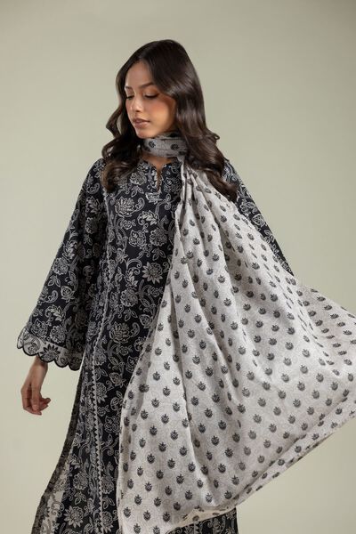 Printed | Lawn | Off-White Lawn Dupatta | USD 25.00