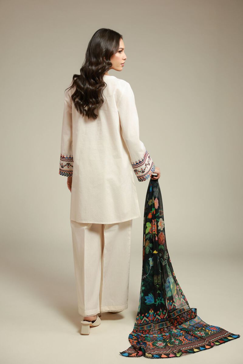 Embroidered | Cambric | 3-Piece Tailored Set | USD 70.00