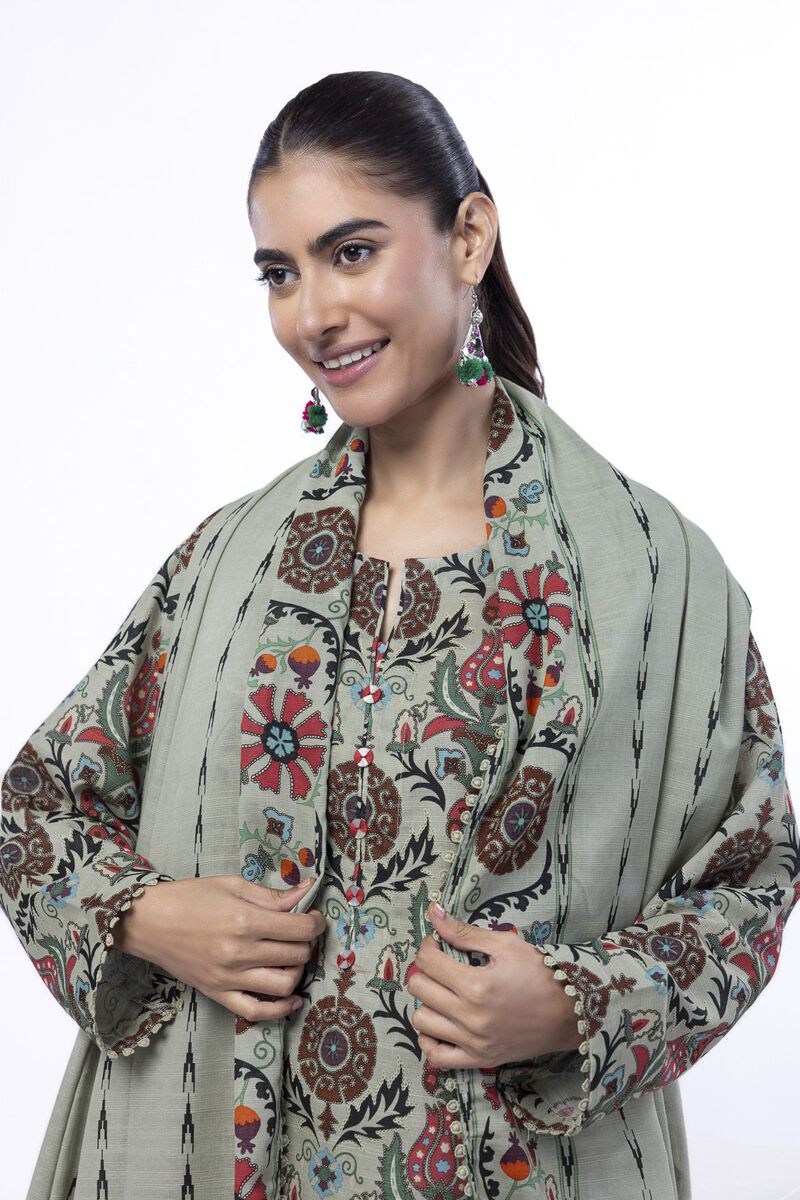 Printed | Light Khaddar | Tailored 3 Piece | USD 45.00