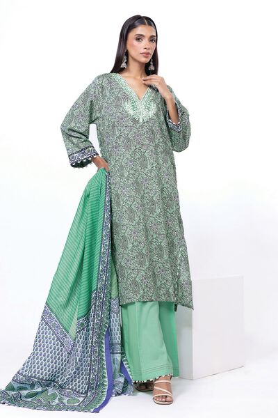 Embroidered | Lawn | Fabrics 3 Piece | USD 20.00