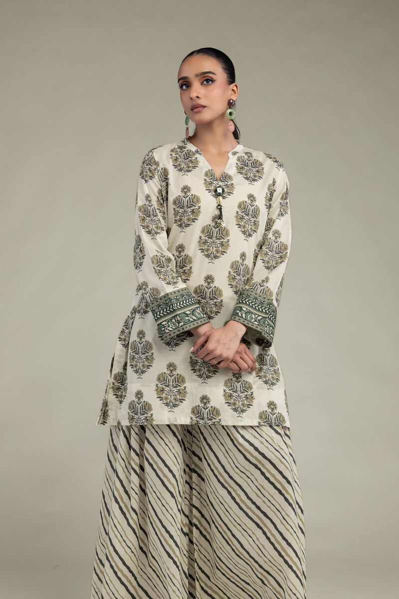 Printed | Cambric | Floral V-Neck Kurta | USD 35.00
