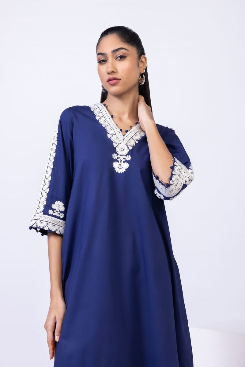 Embroidered | Crosshatch Poplin | Kurta | USD 9.00