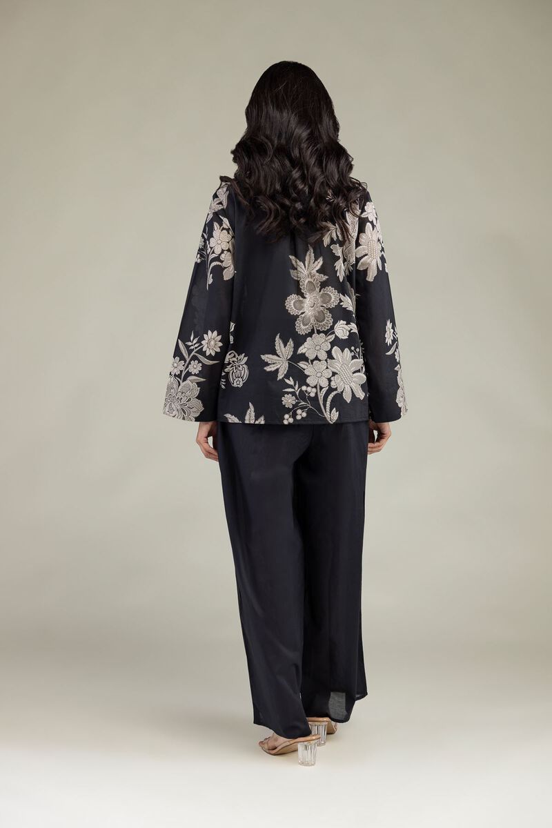 Printed | Cambric | Black Floral Tunic | USD 35.00