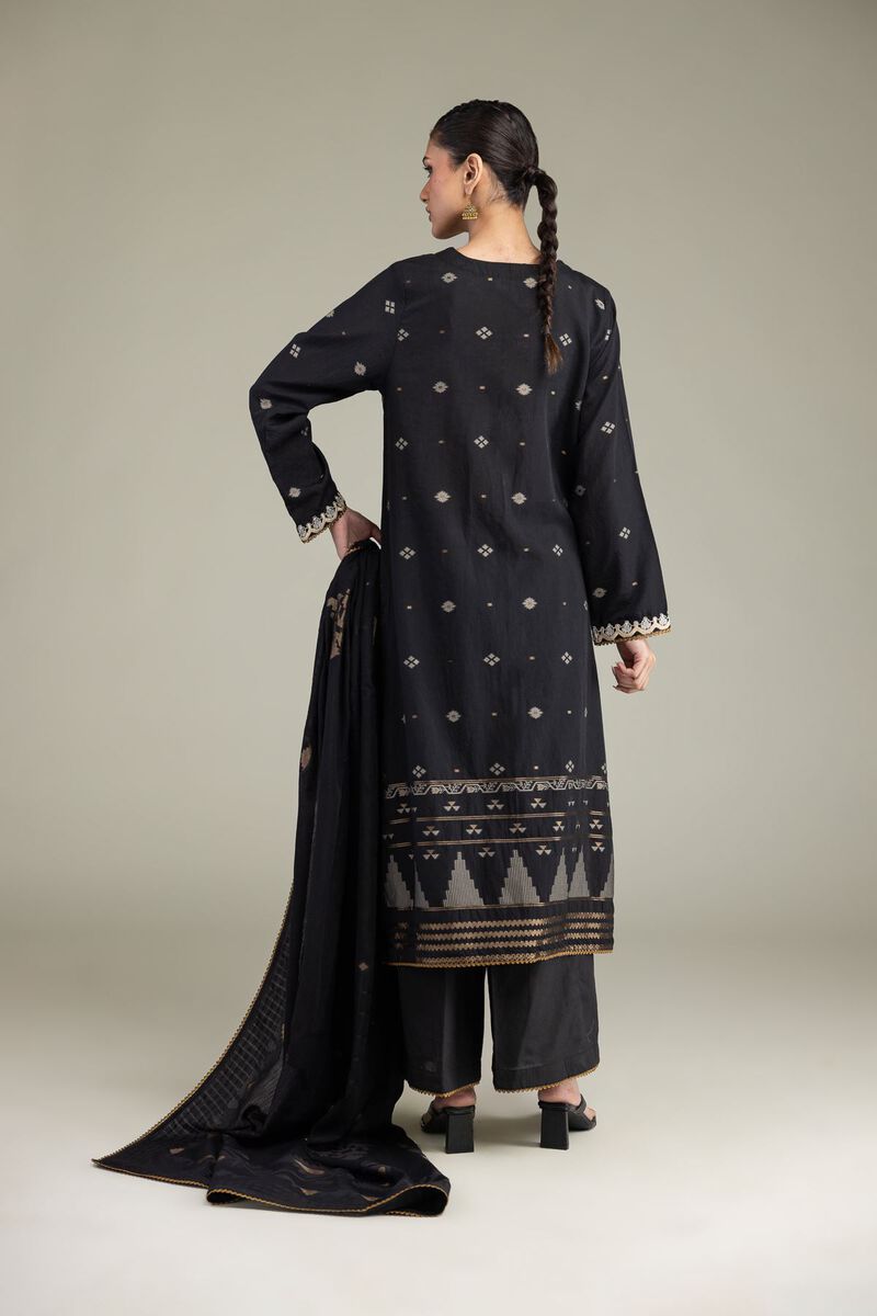 Embroidered | Jacquard | Black Tailored Set | USD 80.00