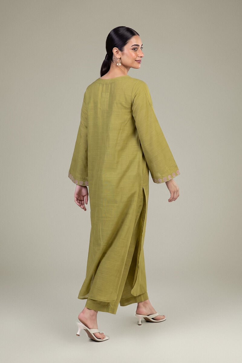 Embroidered | Light Khaddar | Longline Khaddar Kurta | USD 40.00