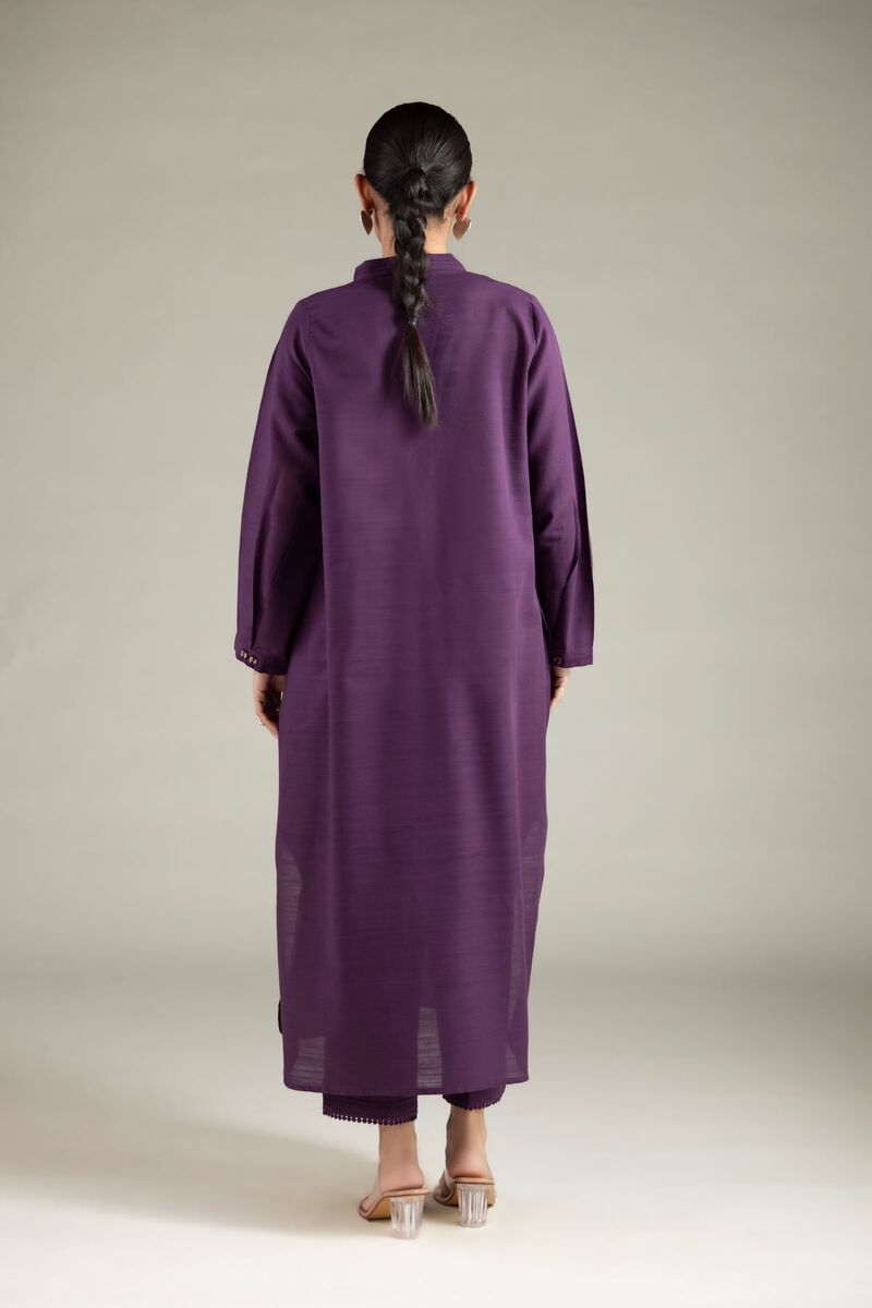 Dyed | Textured Cotton | Long V-Neck Kurta | USD 30.00