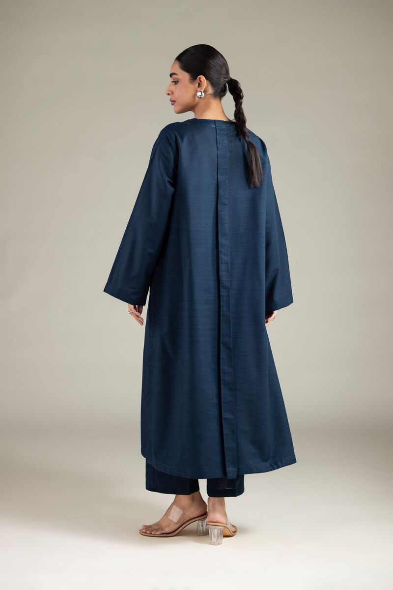 Dyed | Textured Cotton | V-Neck Longline Kurta | USD 30.00