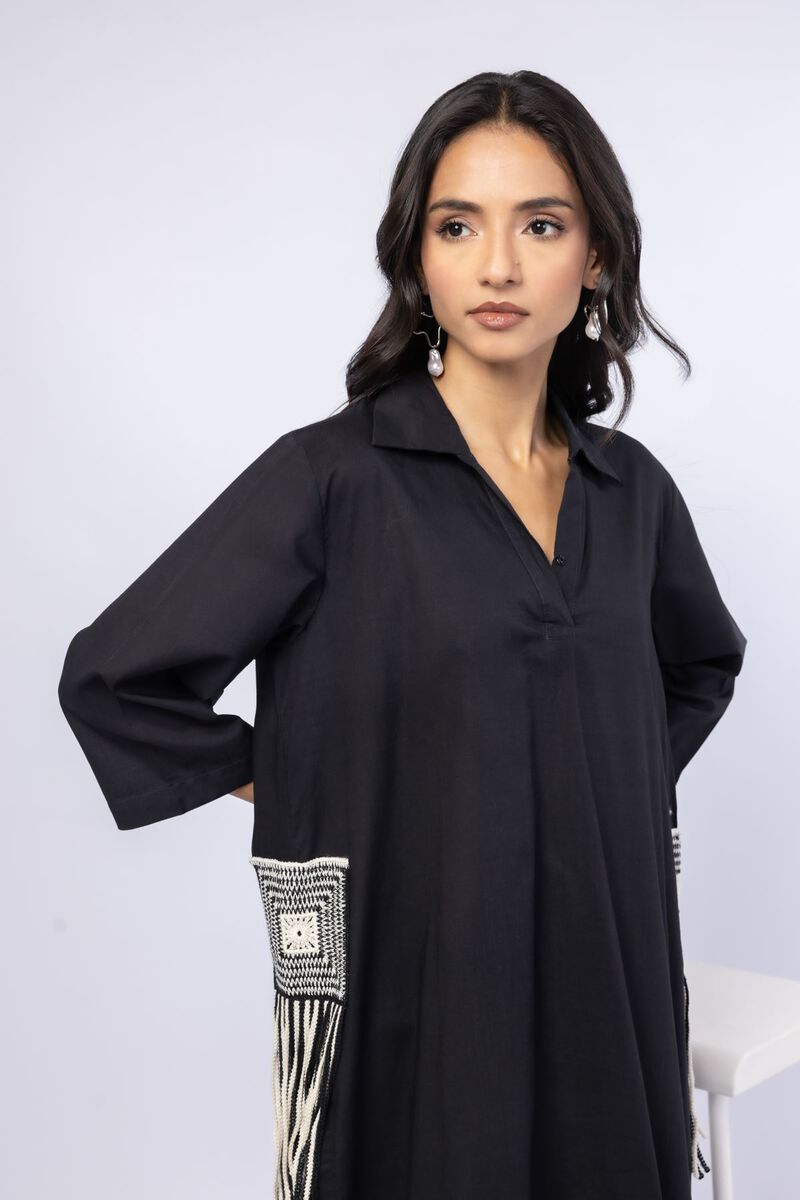 Embroidered | Crosshatch Poplin | Kurta | USD 17.50