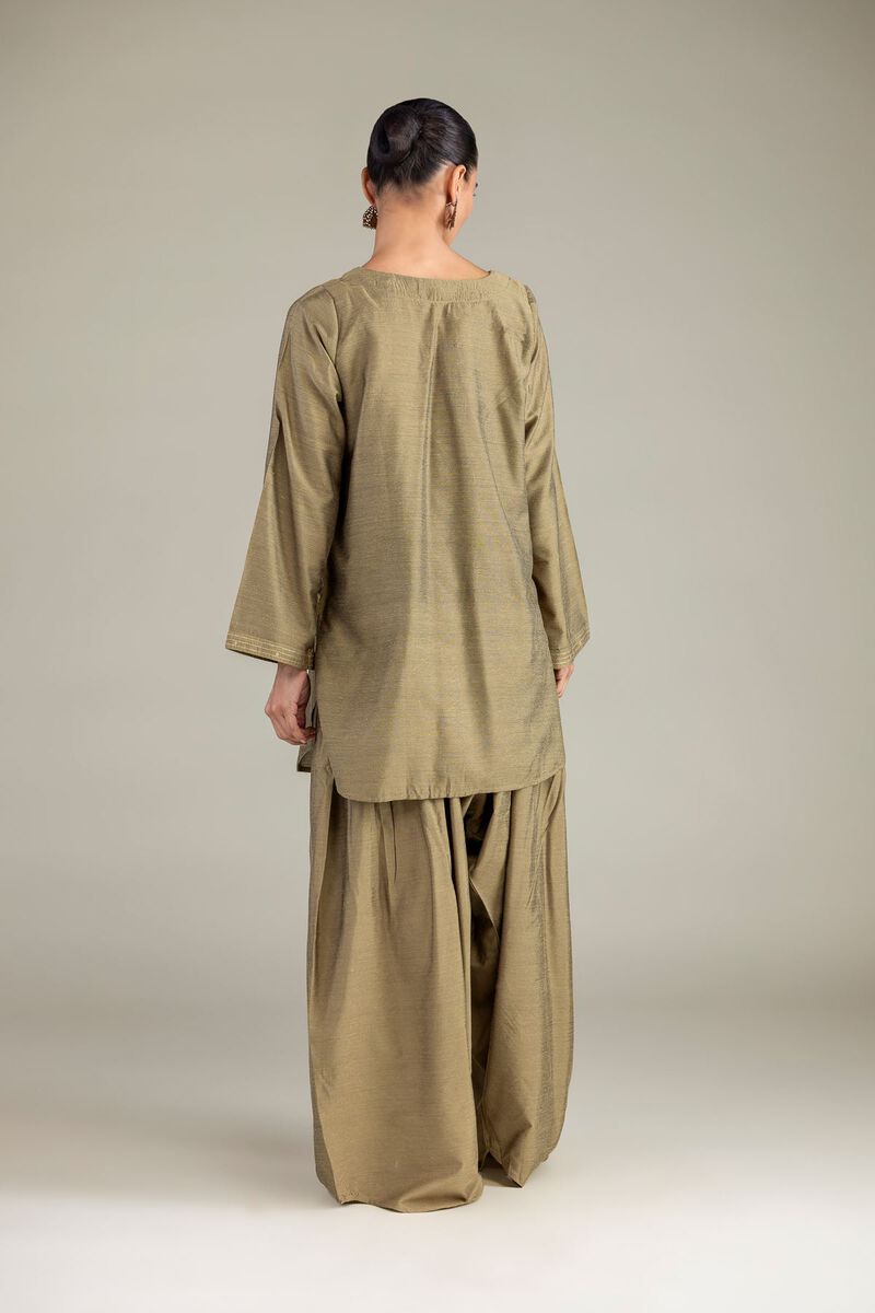 Dyed | Mesuri Silk | Short Solid Kurta | USD 35.00