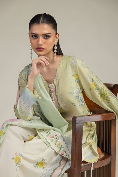 Embroidered | Raw Silk | Floral Silk Kurta | USD 45.00