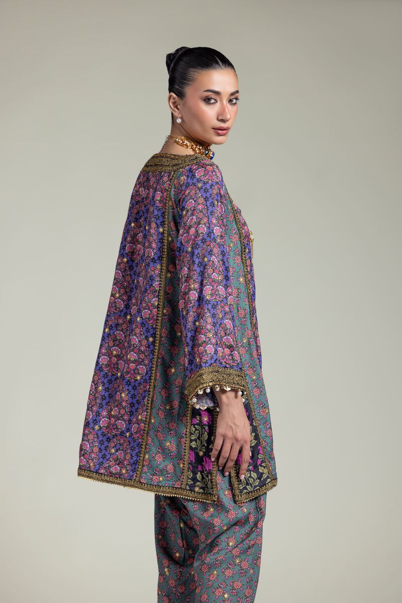 Embroidered | Raw Silk | Floral Co-ord Set | USD 125.00