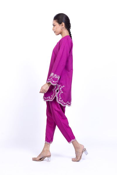Embroidered | Heavy Blended Viscose | Pants | USD 18.00