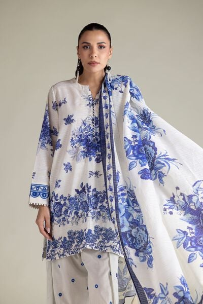 Embroidered | Mesuri Dobby | Floral Tailored 3-Piece | USD 70.00