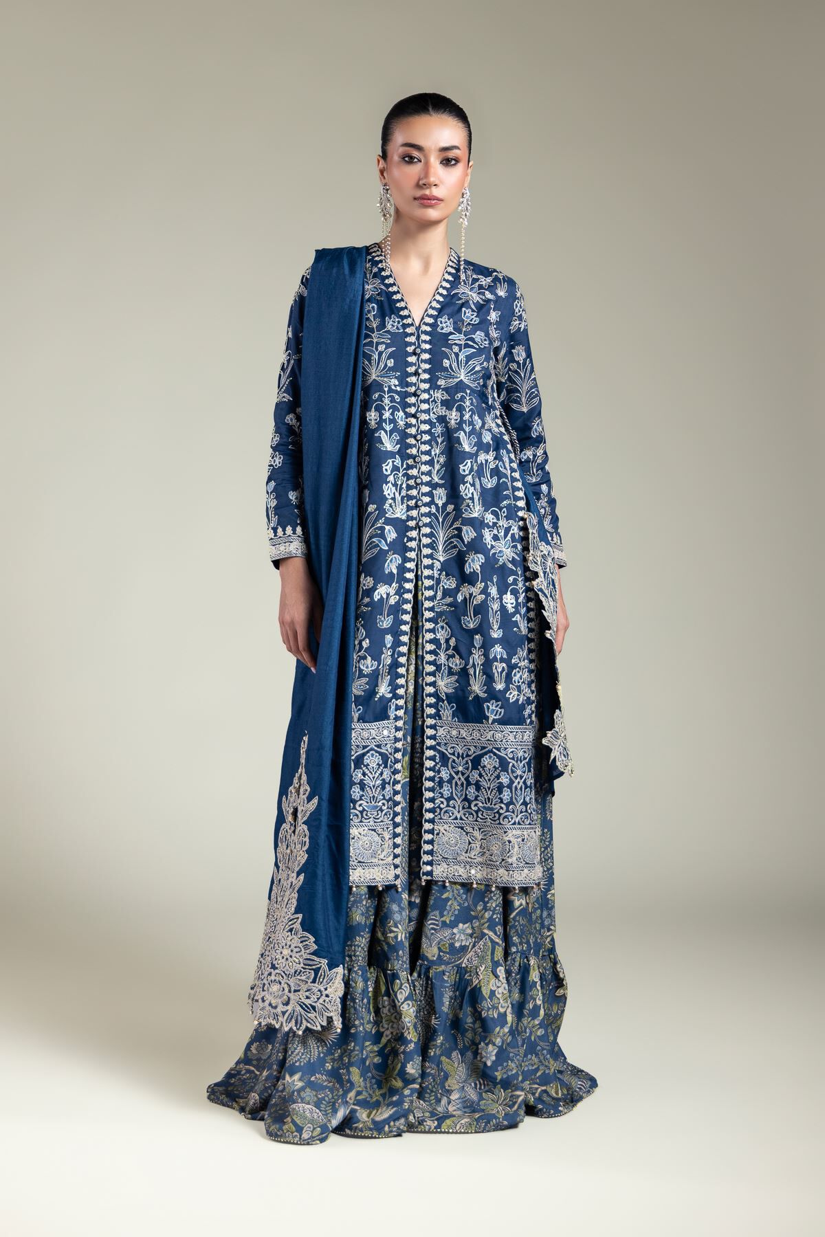 Buy Navy Silk Set | 0.0 N/A | 5-26-104-F-C-VG_MULTI | Khaadi