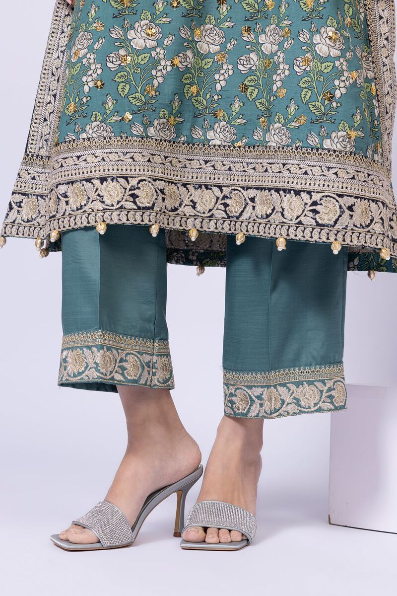 Embroidered | Russian Raw Silk | Pants | USD 9.00